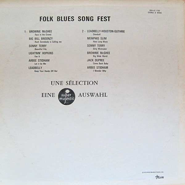 Master Release: Folk Blues Song Fest by Various