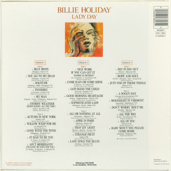 Release: Lady Day-Vinyl, Box Set-France-1984-823 826-1-3371951
