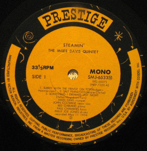 Steamin' With The Miles Davis Quintet