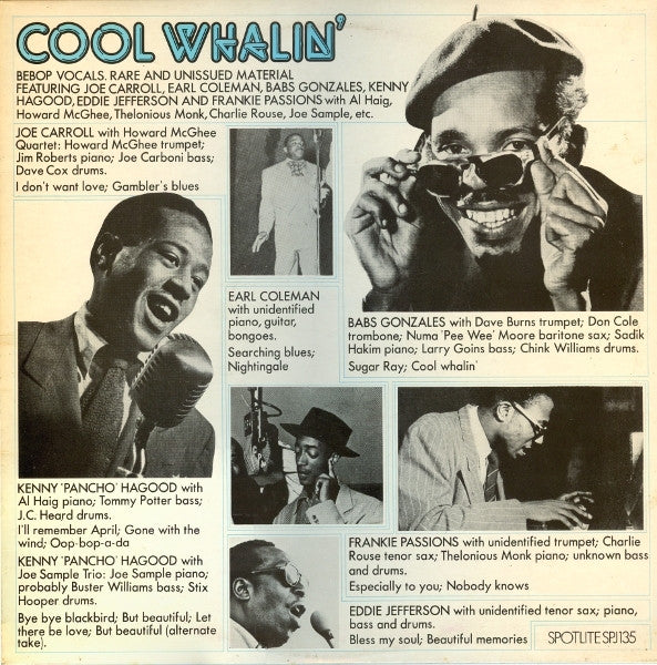 Release: Cool Whalin' - Be Bop Vocals, Rare And Unissued Material-Vinyl-UK-1979-SPJ135, SPJ 135-1463750