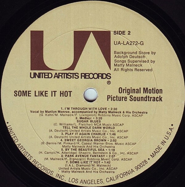 Some Like It Hot (Original Music From The Motion Picture Sound Track)