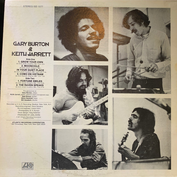 Release: Gary Burton & Keith Jarrett-Vinyl-US-None-SD 1577-23845364