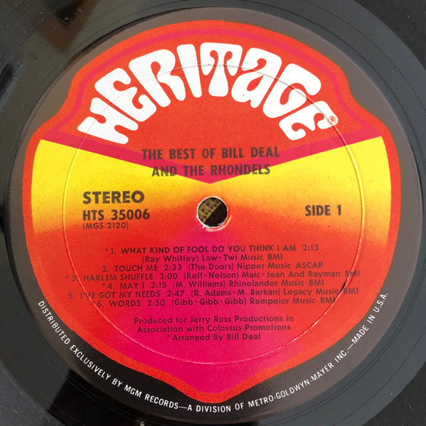 The Best Of Bill Deal & The Rhondels