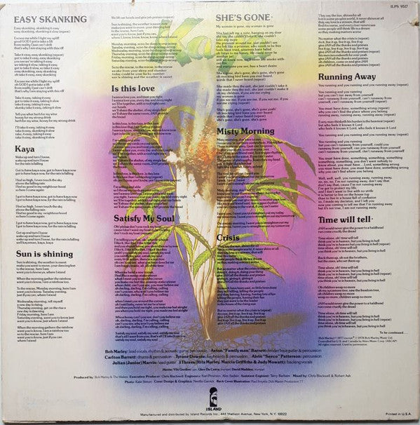 Release: Kaya-Vinyl-US-1978-ILPS 9517-23510117