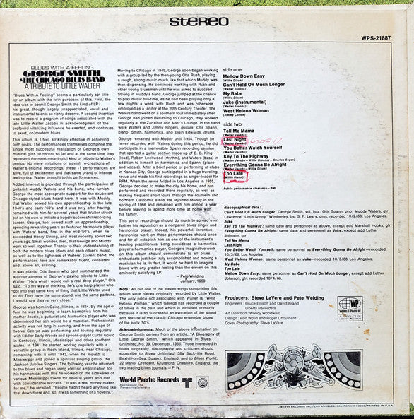 Release: Blues With A Feeling (A Tribute To Little Walter)-Vinyl-US-1969-WPS-21887-20462470