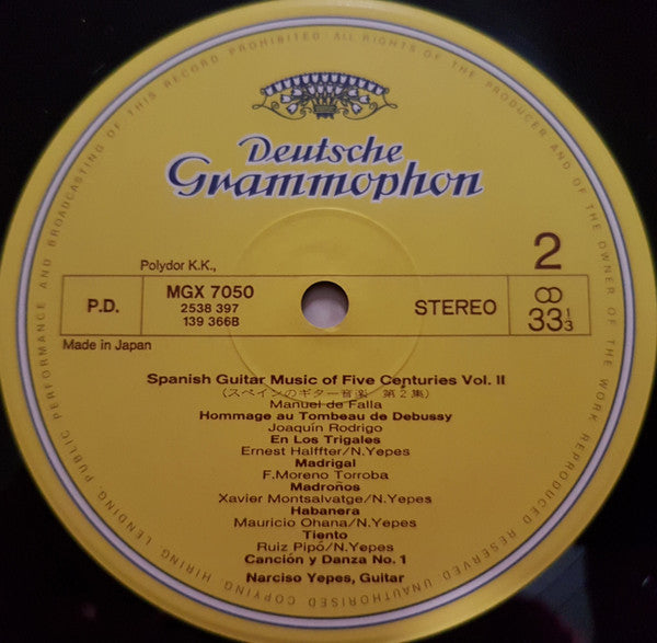 Spanish Guitar Music Of Five Centuries, Vol. 2