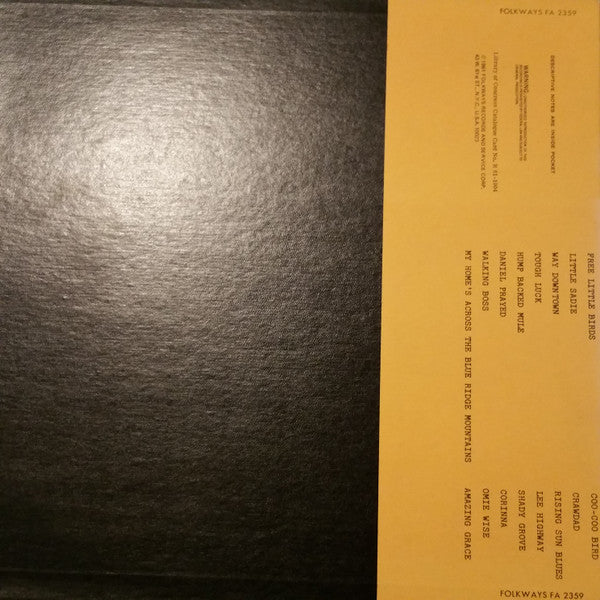 Release: Old Time Music At Clarence Ashley's - Part 2-Vinyl-US-None-FA 2359-11574051