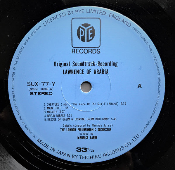 Original Soundtrack Recording:  Lawrence Of Arabia