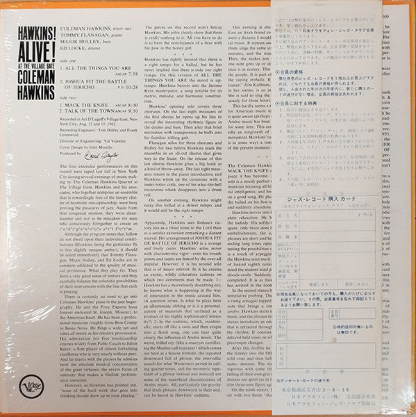 Release: Hawkins! Alive! At The Village Gate-Vinyl-US-1963-V6/8509, V7V6-8509-35796442