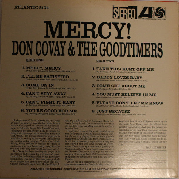 Master Release: Mercy! by Don Covay & The Goodtimers