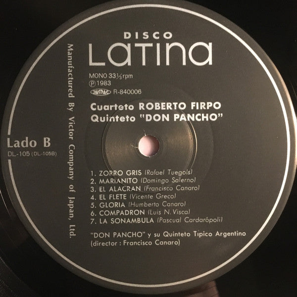 Cuarteto Roberto Firpo / Quinteto Don Pancho 1937-41