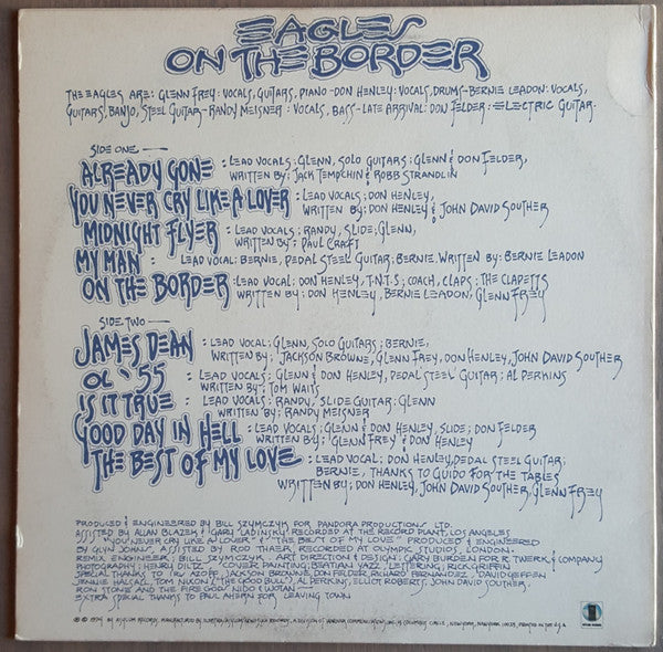 Release: On The Border-Vinyl-US-1980-7E-1004-23999753