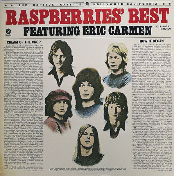 Release: Raspberries' Best - Featuring Eric Carmen-Vinyl-Japan-1976-ECS-80622-11321070