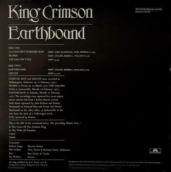 Release: Earthbound-Vinyl-UK-1977-2343 092, 2343-092-14057588