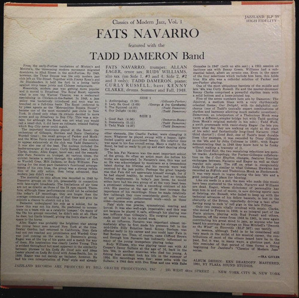 Master Release: Fats Navarro Featured With The Tadd Dameron Quintet by Fats Navarro