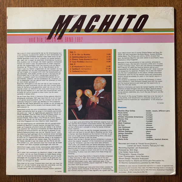 Release: Machito And His Salsa Big Band 1982-Vinyl-Japan-1983-RJL-8056-20576491