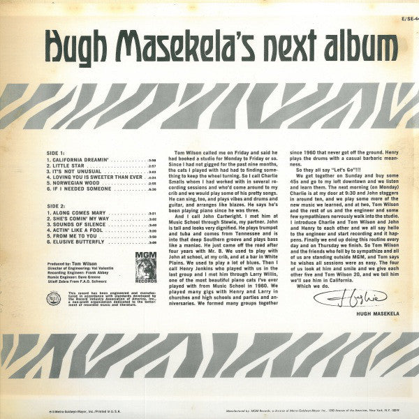 Master Release: Hugh Masekela's Next Album by Hugh Masekela
