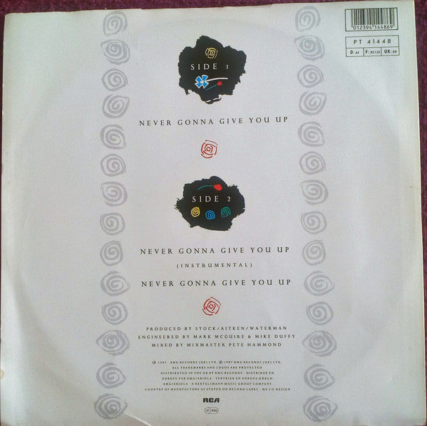 Master Release: Never Gonna Give You Up by Rick Astley