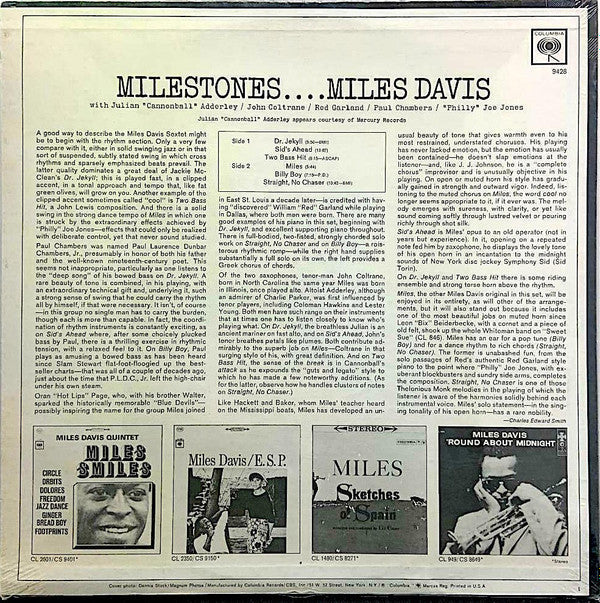 Release: Milestones-Vinyl-US-1977-PC 9428, 9428-20468263