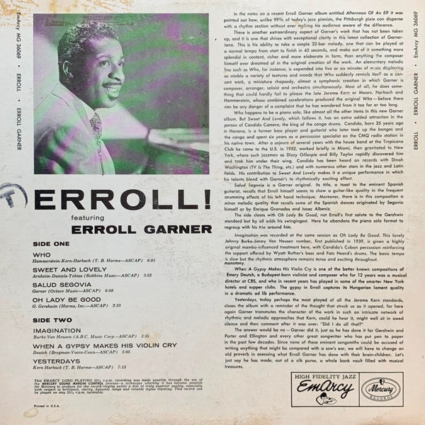 Master Release: Erroll by Erroll Garner