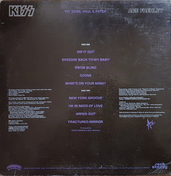 Release: Ace Frehley-Vinyl-US-1978-NBLP 7121-11381280