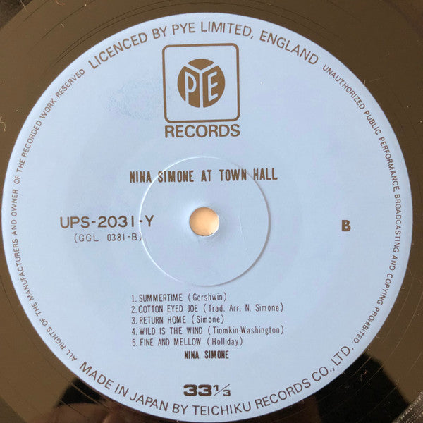 Nina Simone At Town Hall - Nina Simone Collections Vol. 3