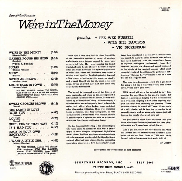 Master Release: We're In The Money by Pee Wee Russell