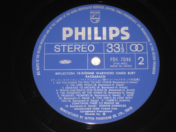 Dionne Warwicke Sings Burt Bacharach