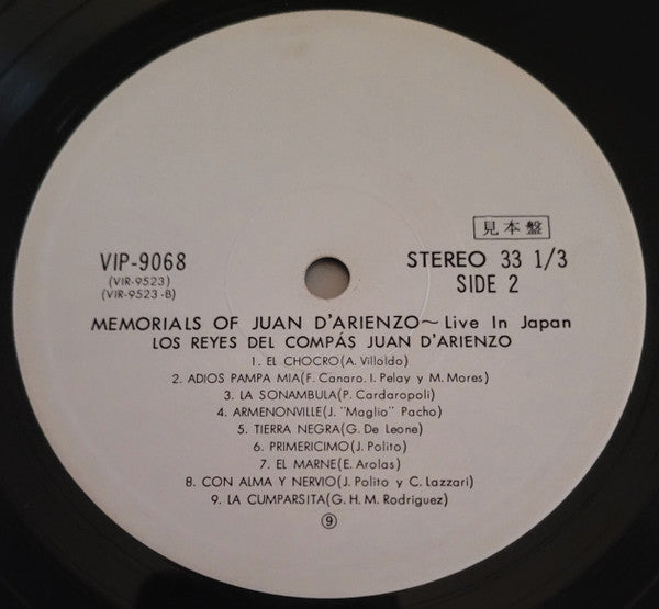 Memorials Of Juan D'arienzo - Live In Japan