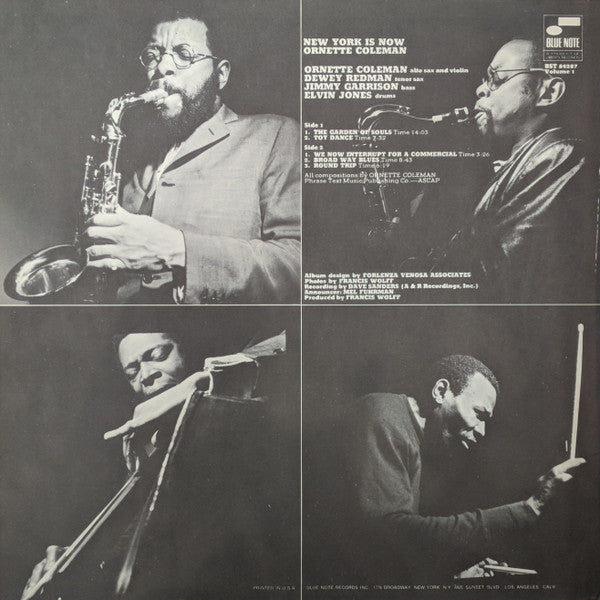 Master Release: New York Is Now! by Ornette Coleman