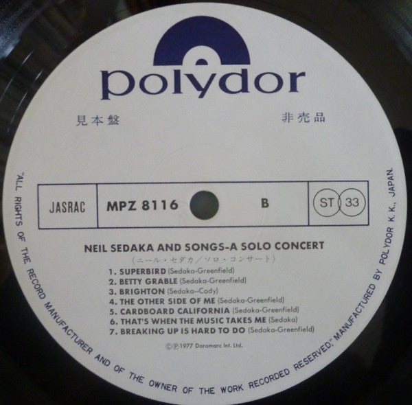 Neil Sedaka And Songs - A Solo Concert