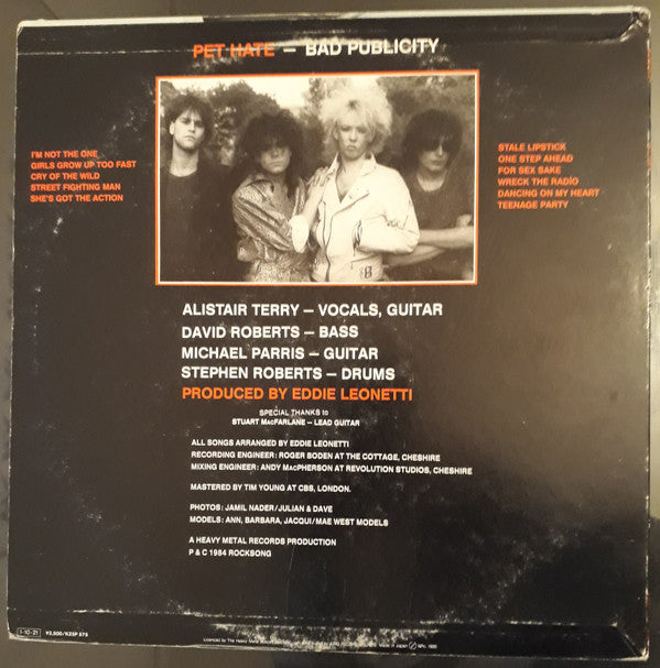 Release: Bad Publicity-Vinyl-Japan-1985-K25P 575-12972168