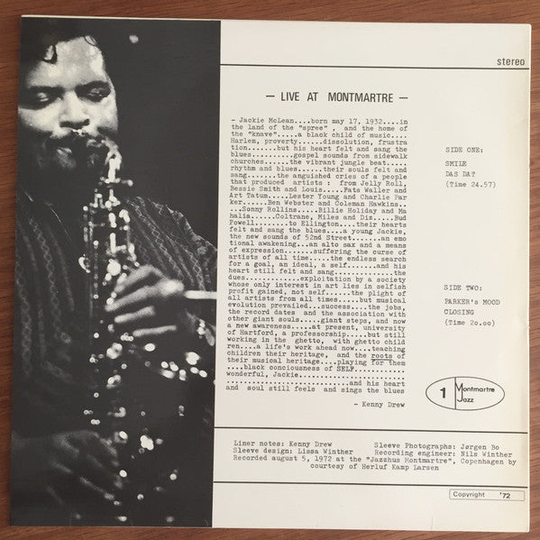 Release: Live At Montmartre-Vinyl-Denmark-1972-SCS 1001-12088699