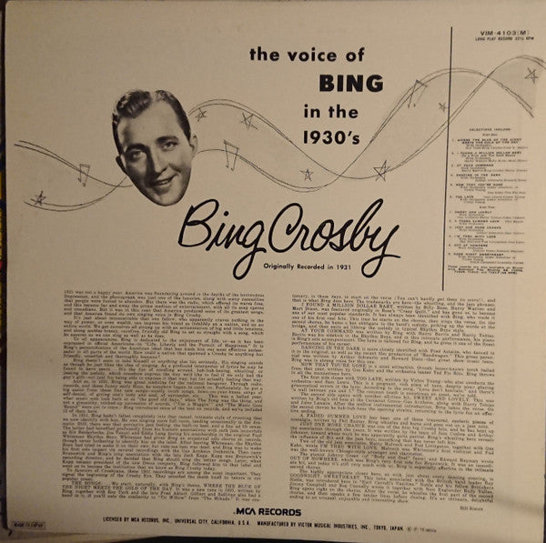 The Voice Of Bing... In The 1930's