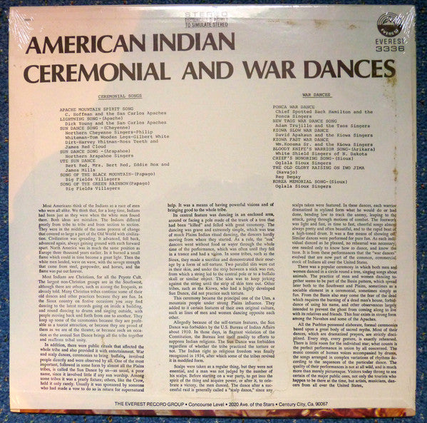 Master Release: American Indian Ceremonial And War Dances by Various