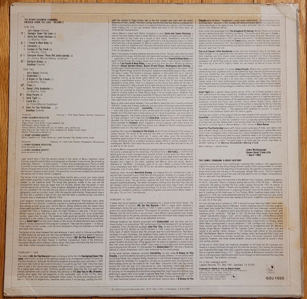 Master Release: Swingin' Down The Lane by Benny Goodman