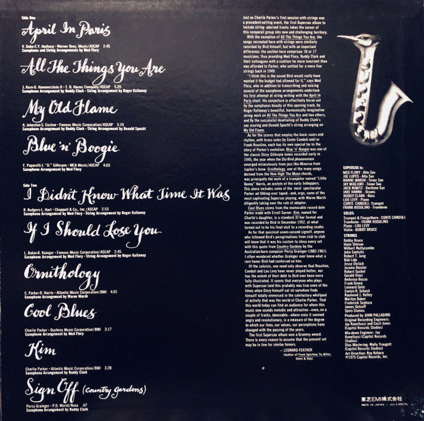 Supersax Plays Bird With Strings