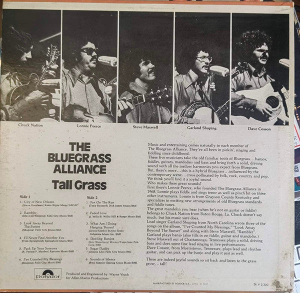 Master Release: Tall Grass by The Bluegrass Alliance