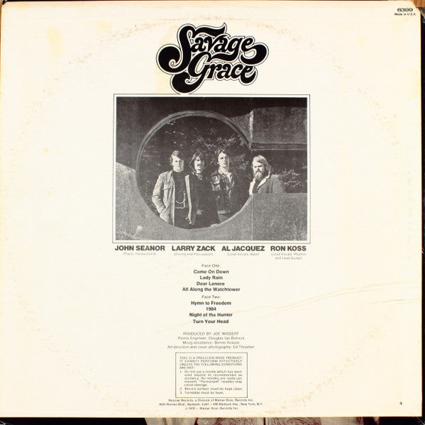 Release: Savage Grace-Vinyl-US-1970-RS 6399, 6399-11315791