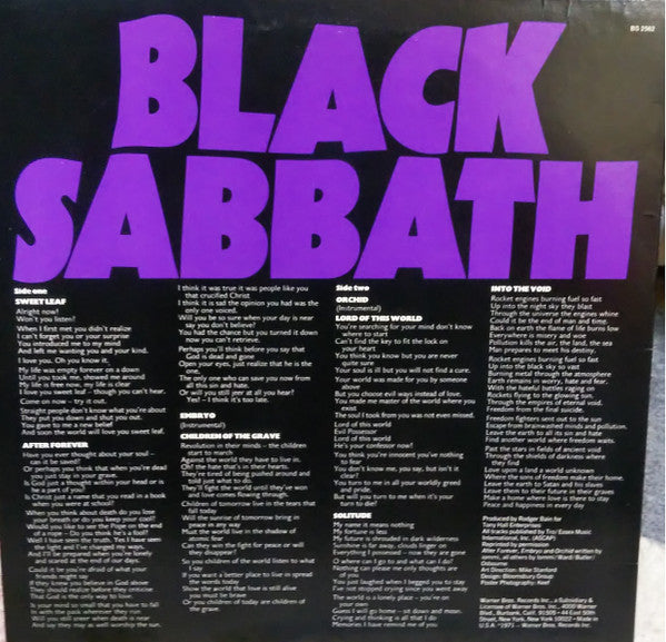Release: Master Of Reality-Vinyl-US-None-BS 2562-11379894