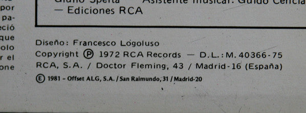 Banda Sonora Original De La Pelicula "Sacco Y Vanzetti"