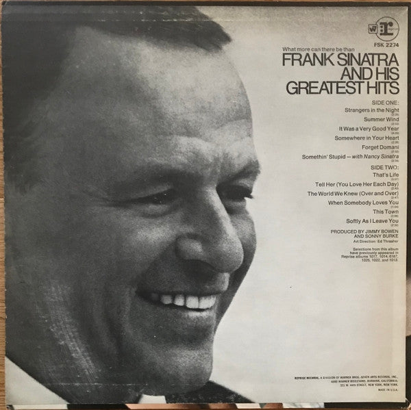 Release: Frank Sinatra's Greatest Hits-Vinyl-US-None-FSK 2274-14355970