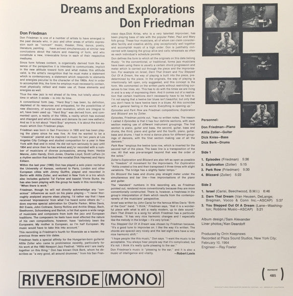 Release: Dreams And Explorations-Vinyl-US-None-RLP-12-485-12785925