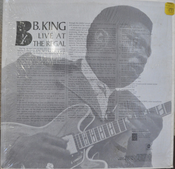 Release: Live At The Regal-Vinyl-US-1971-ABCS-724-12718507
