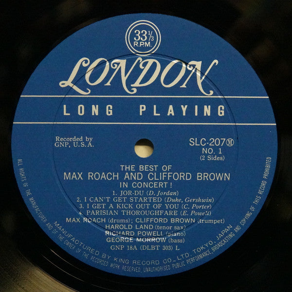 The Best Of Max Roach And Clifford Brown In Concert!