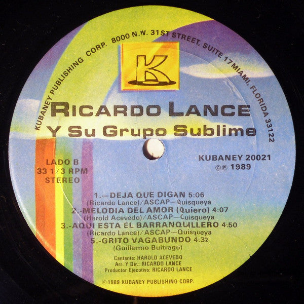 Ricardo Lance Y Su Grupo Sublime