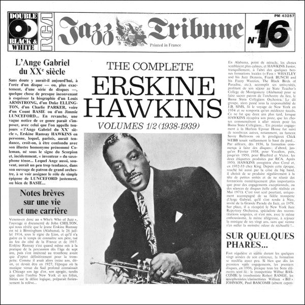 Release: The Complete Erskine Hawkins Volumes 1/2 (1938/1939)-Vinyl-France-1980-PM 43257-11329346