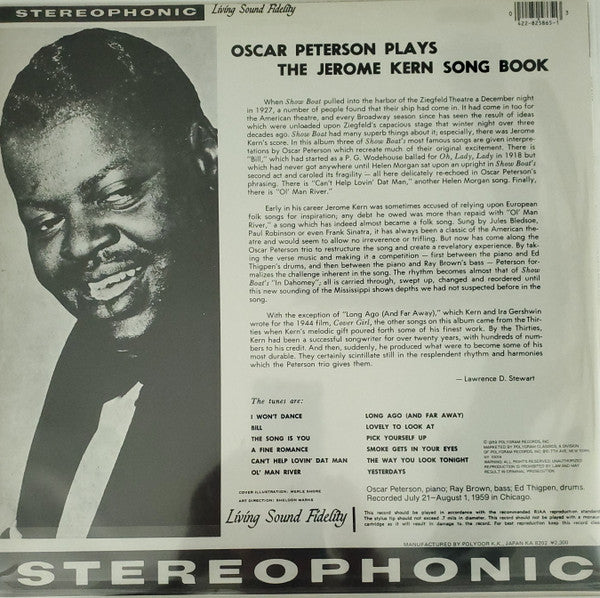 Master Release: Oscar Peterson Plays The Jerome Kern Song Book by Oscar Peterson