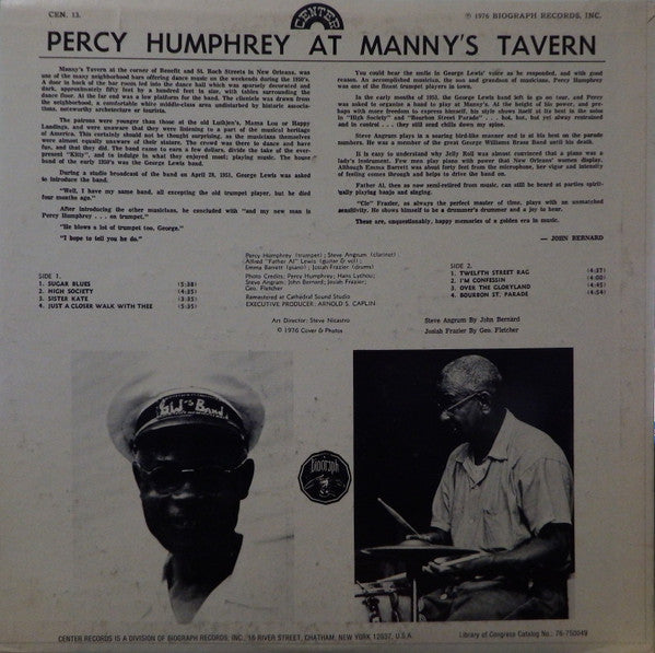 Master Release: At Manny's Tavern by Percy Humphrey