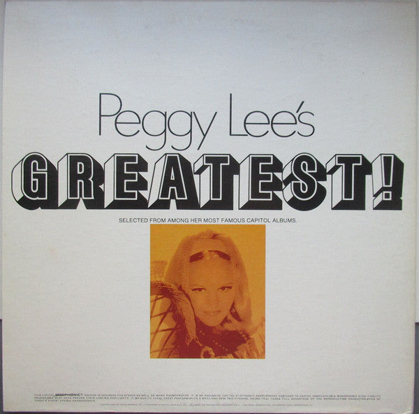 Peggy Lee's Greatest!
